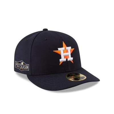 Houston Astros Gorra | New Era MLB Postseason Side Patch Low Profile 59fifty Fitted Cap Mexico - Azules